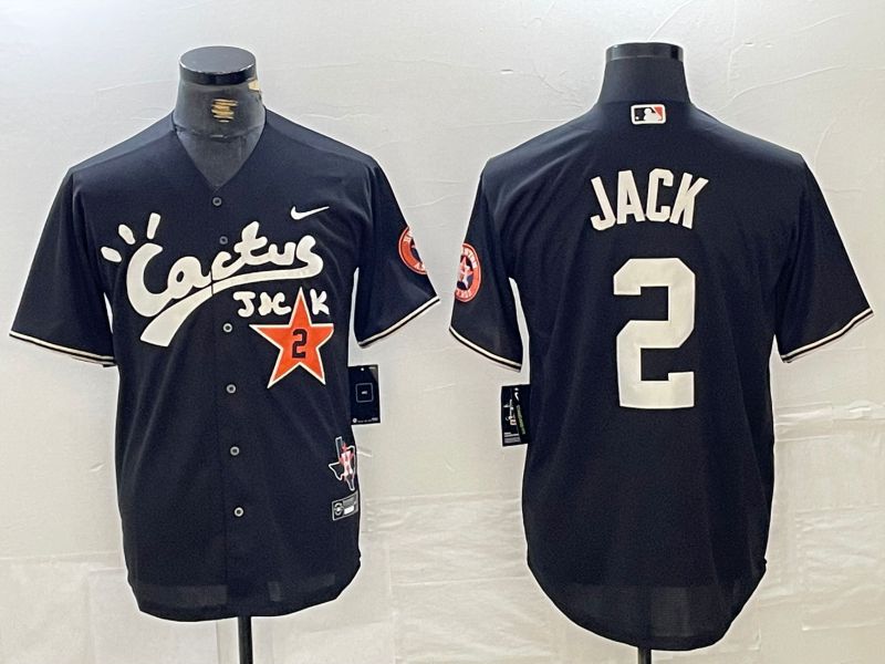 Men Houston Astros #2 Jack Black Jointly 2024 Nike MLB Jersey style 1->minnesota vikings->NFL Jersey